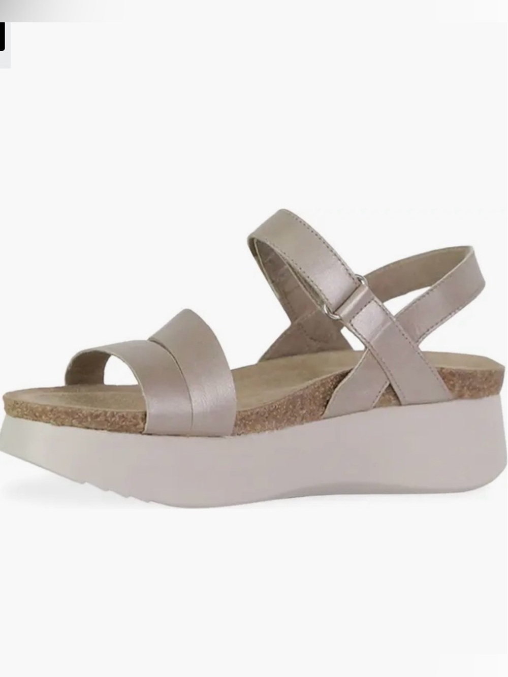 Munro Juniper Metallic Taupe Platform Sandal